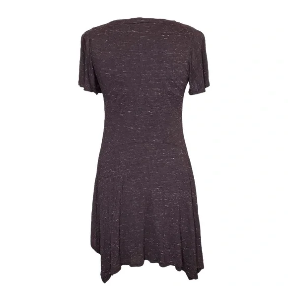 Anthropologie Dolan Plum Boho Flutter Sleeve Mini Layered T Shirt Stretch Dress - Picture 8 of 11
